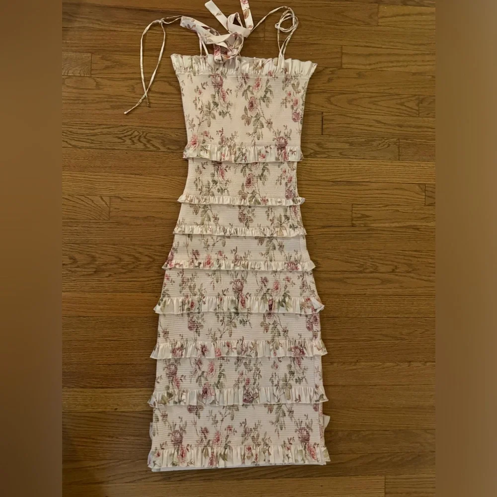 Floral Ruffle Maxi Dress - Picture 2 of 4